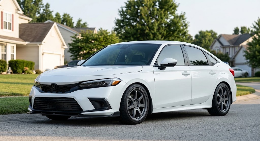 Modified Honda Civic Sport with a clean OEM-plus build