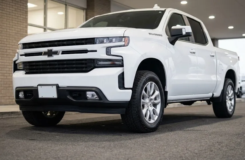 Chevy Silverado 1500 at stock ride height on pavement